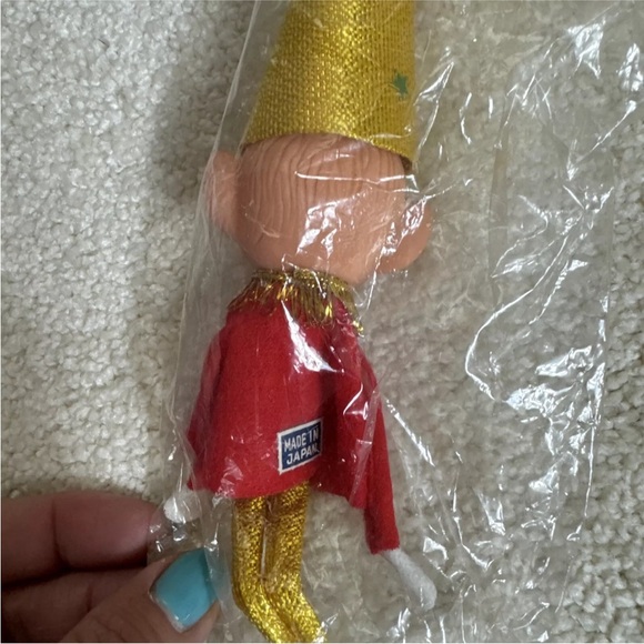 Vintage Elf Pixie Christmas Ornament-MCM-Blow Mold-50s-60s-Retro Decor-Japan-New - Picture 4 of 5